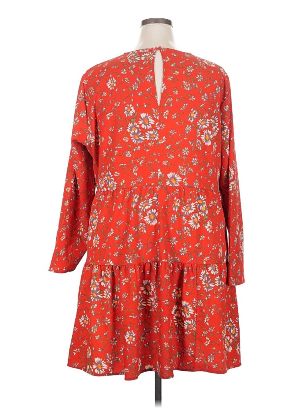 Super CUTE! ASOS Design Curve Red floral Tiered Mini Dress, size 18 - Picture 2 of 8